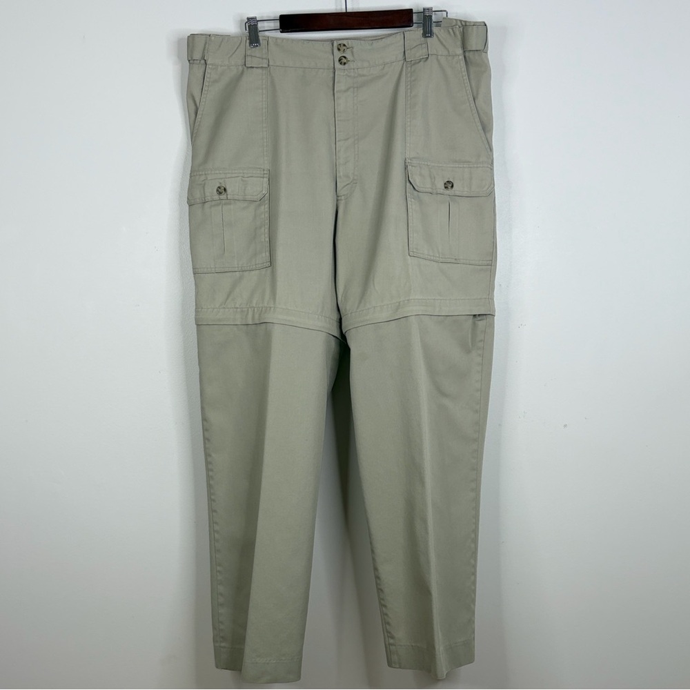 Vintage Tilley Convertible Pants Mens 40 x 31 Beige Cargo Shorts Camping Travel
